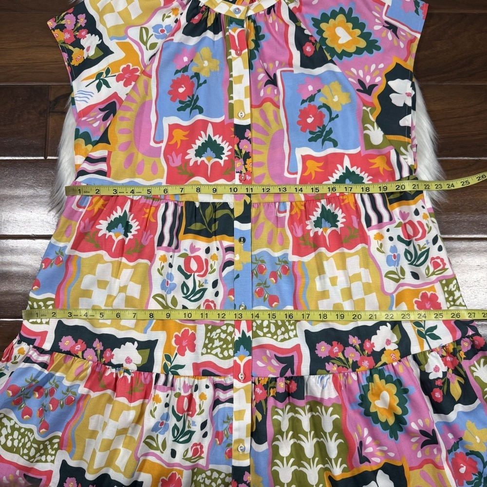 Crosby Mollie Burch Sz Large‎ Seedlings Whitley Ruffle Collar Button Front Dress - Picture 6 of 10